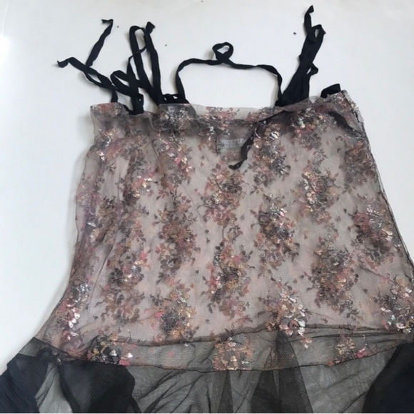 RARE Free People Ballerina Fairy Slip Dress Pink/Gray Combo - Picture 5 of 11